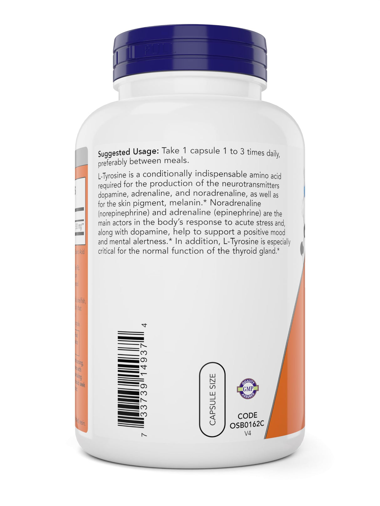 Now Foods L-Tyrosine 500mg, 300 Capsules - Non GMO - Supports Mental Alertness - 500 mg Caps - Free Form Supplement