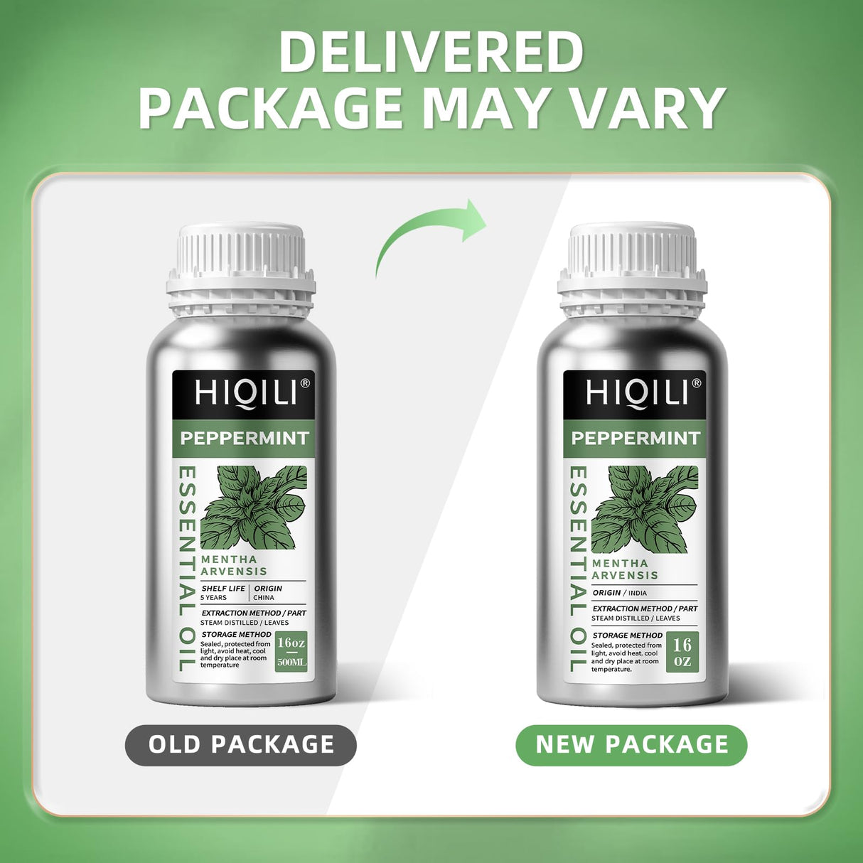 HIQILI Peppermint Essential Oil 16 oz 100% Pure Natural Aromatic Oil for Freshening Air, Hair Care, DIY Soap, SPA & Home Use