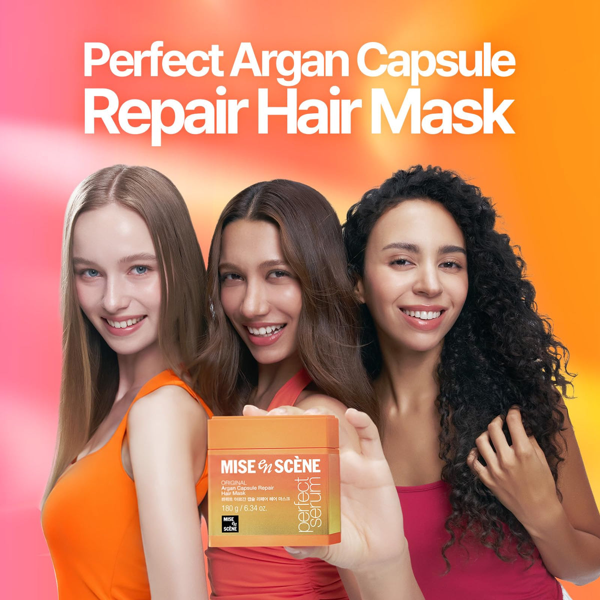 Mise En Scene Argan Oil Repair Hair Masks, Protein, 6.34 Fl. Oz.