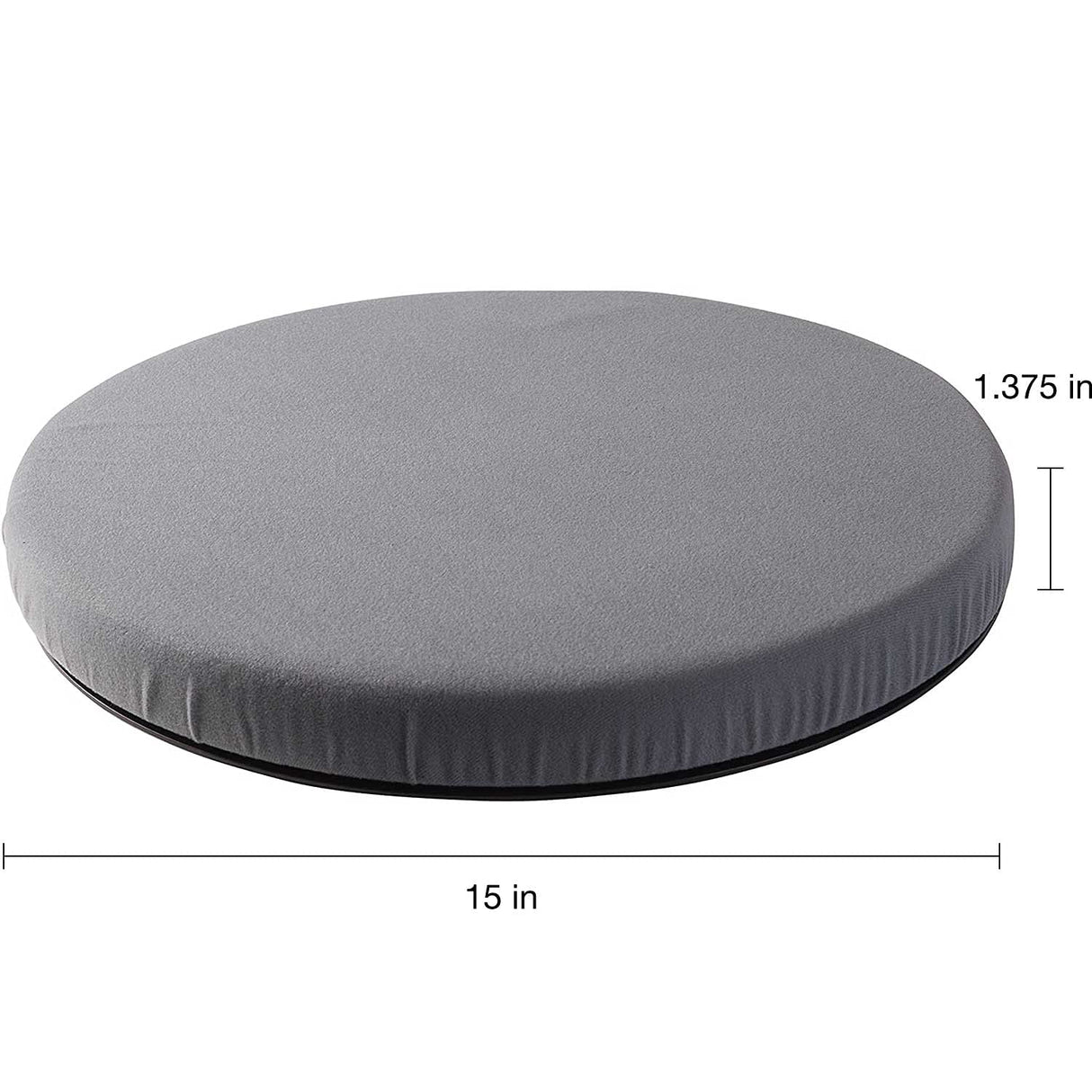 HealthSmart 360 Degree Swivel Seat Cushion, Chair Assist for Elderly, Swivel Seat Cushion for Car, Twisting Disc, Gray, 15 Inches in Diameter (Pack of 1)