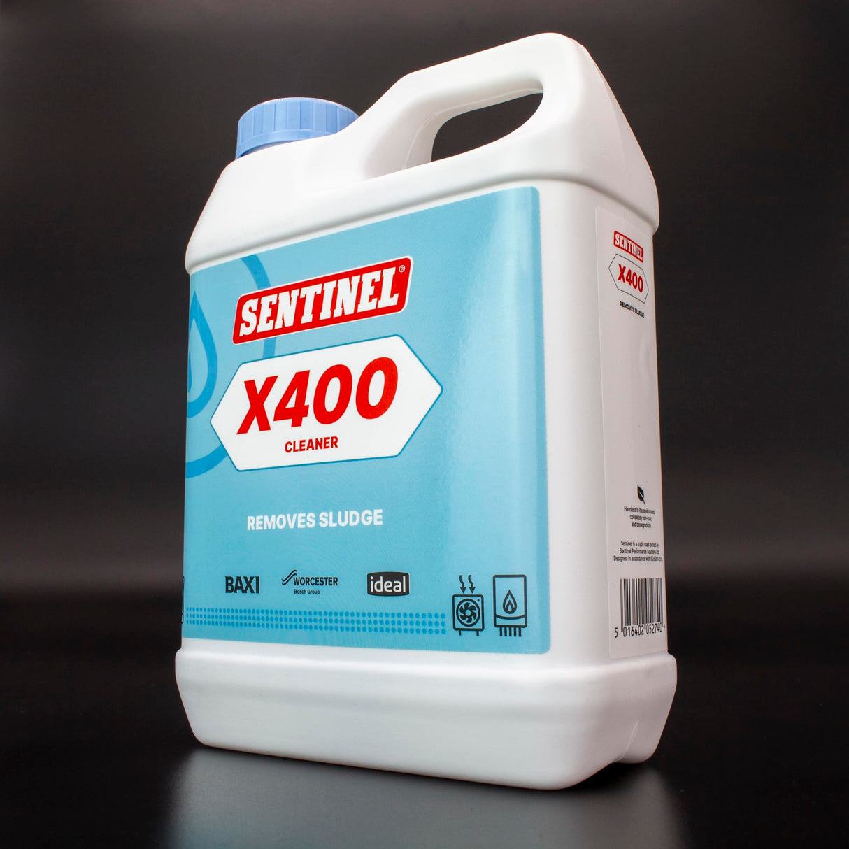 Kudos Trading - Sentinel X400 Sludge Remover Cleaner Boost Heating System Efficiency, Prevent Rust & Corrosion Easy to Use Formula for Cleaner Pipes & Radiators 1 Liter Bottle.