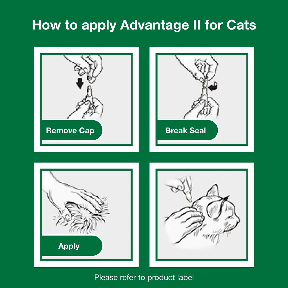 Advantage II Large Cat Topical Flea Treatment & Prevention, 4ct