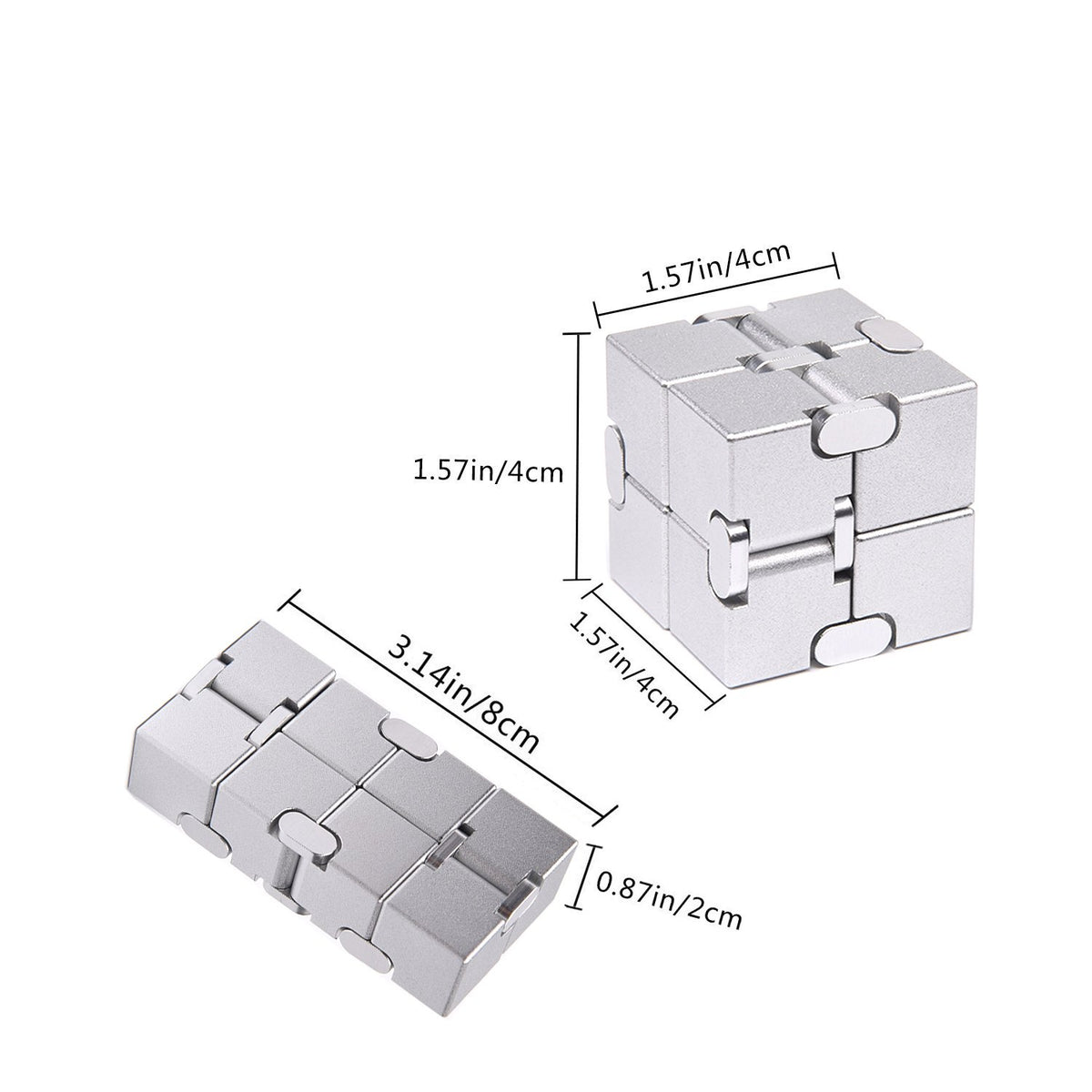 JOEYANK Fidget Cube Metal Infinity Cube for Stress and Anxiety Relief/ADHD