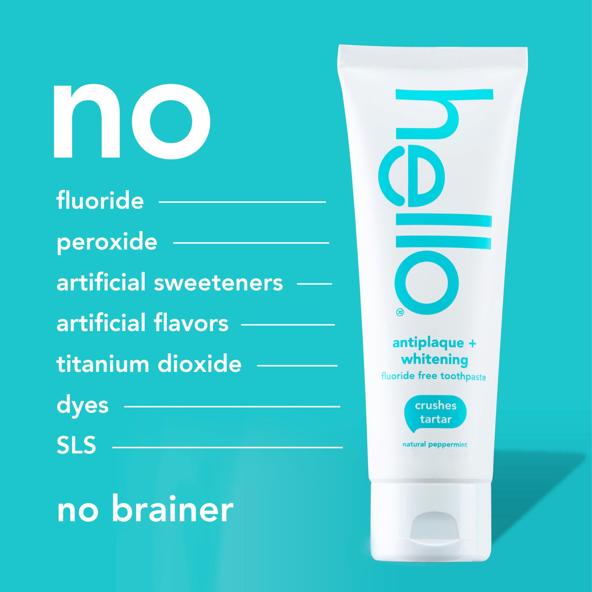 Hello Antiplaque and Whitening Fluoride Free Toothpaste, 3 Pack, 5 oz