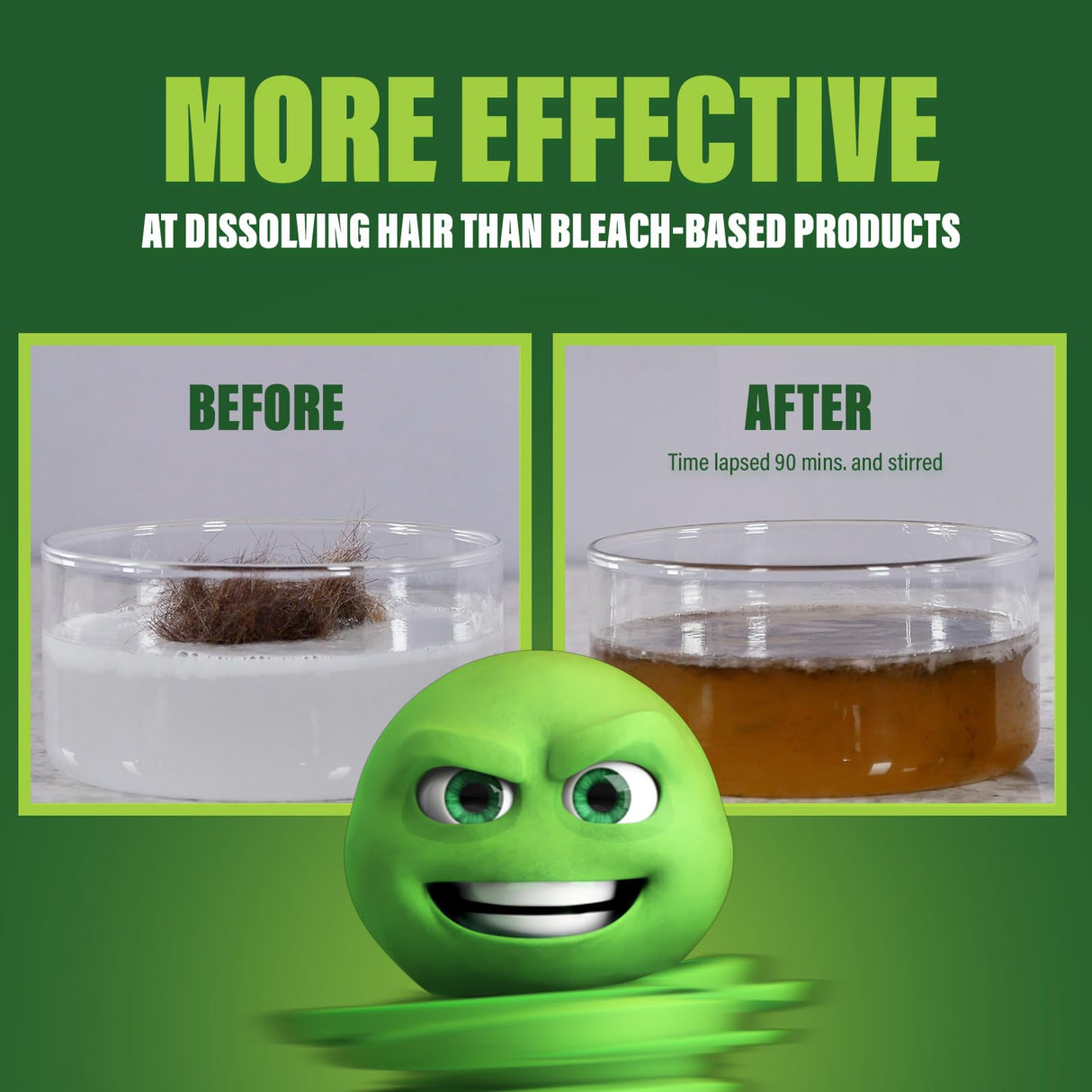 Green Gobbler Drain Clog Dissolver | Powerful Liquid Drain Opener & Toilet Clog Remover | Safe for Pipes & Septic | 2 Pack