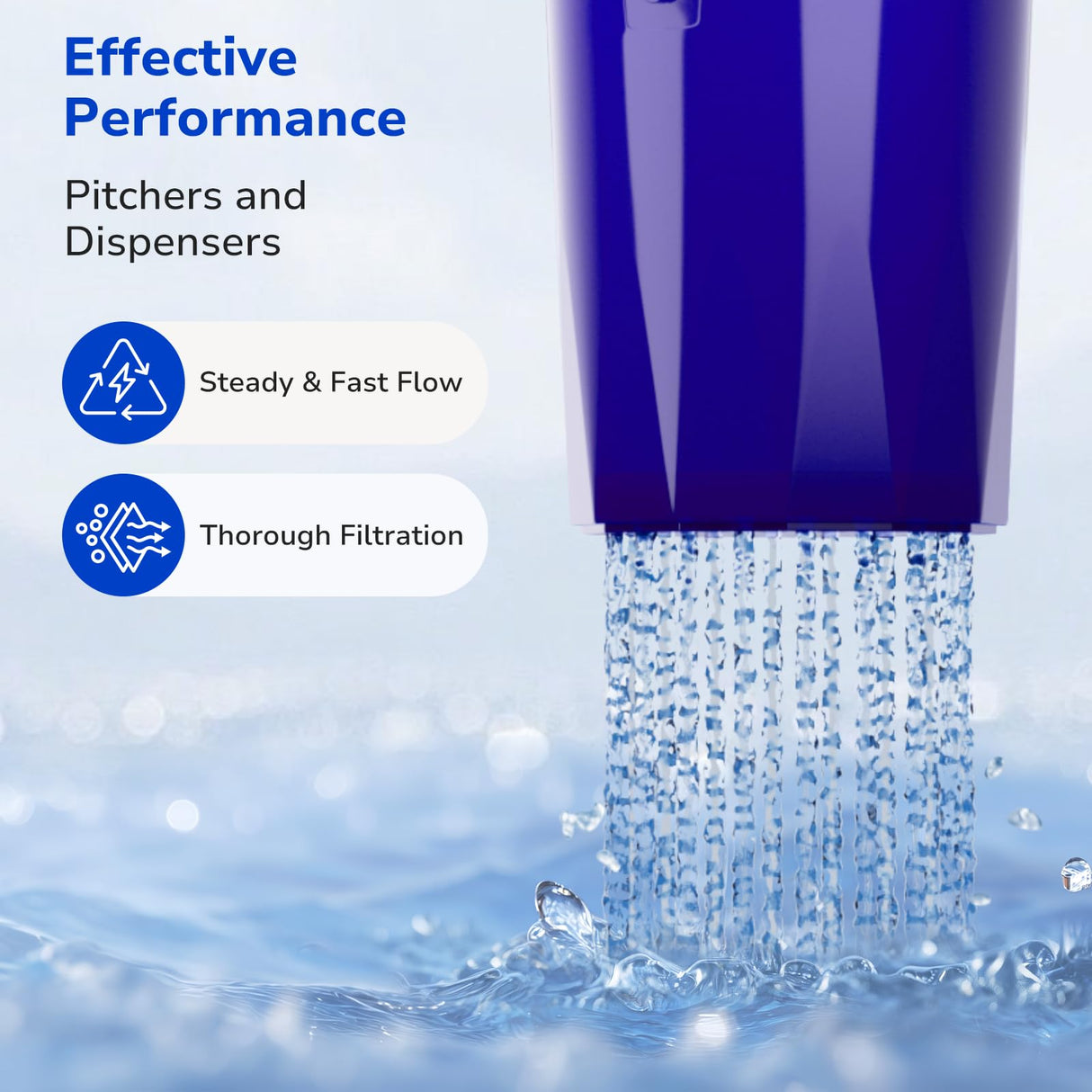 Fil-Fresh 4-Pack Water Filter Replacement for All PUR, PURPlus Water Pitchers and Dispensers, Replace PPF900Z, NSF Certified, Advanced Version