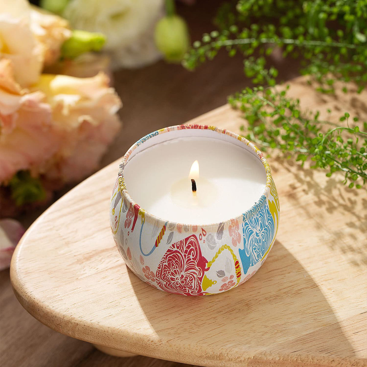 Scented Candles, 4 Packs 4.4oz Candle Set, Soy Candles for Home Scented, Aromatherapy Candle for Stress Relief, Bathing, Ideal Gifts for Women Birthday, Thanksgiving, Christmas, Get Well Soon Gifts