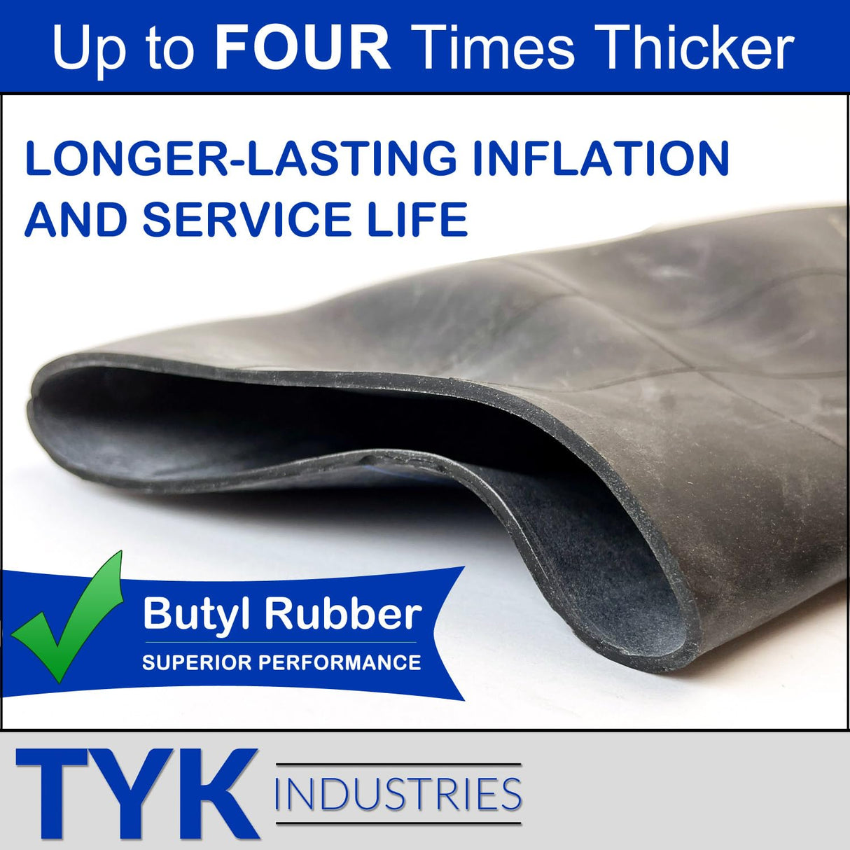 Pair (2) TYK 13x6.50-6 Inner Tube, Lawn Mower Tire Tubes 13x650-6 with a TR13 Valve Stem
