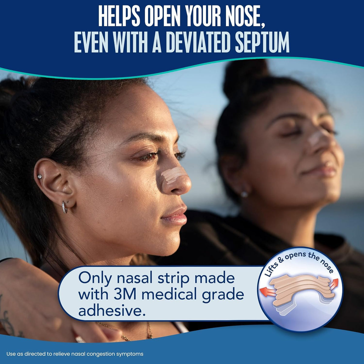 Breathe Right Nasal Strips, Extra Strength, Nasal Congestion, Tan, 44ct