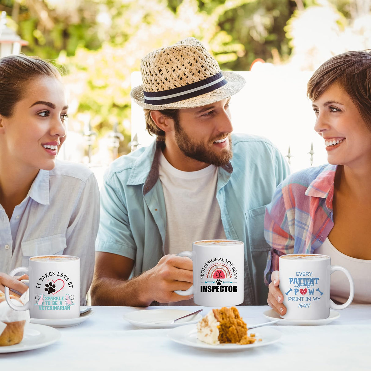 Teenyyou 9 Pcs Vet Tech Week Gifts Mug Bulk 11oz Veterinarian Ceramic Coffee Cup for Women Men Veterinary Technician Gift for Medical Graduate Dog Doctor Animal Lover Christmas Thank You Present