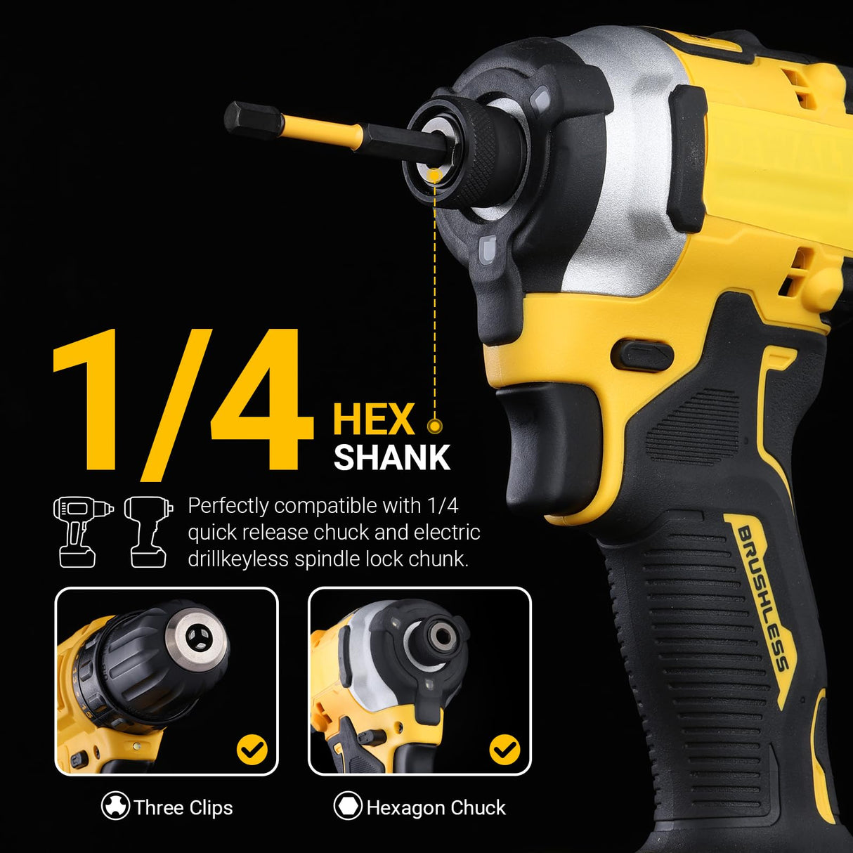 TGFTGF Impact Hex Head Allen Wrench Drill Bit Set, 24PCS, 4-inch (Metric & SAE), Premium S2 Steel 1/4" Hex-Shank Hex Bit Set, CNC Machined Magnetic Screwdriver Bit Set, Storage Box, Automotive Home