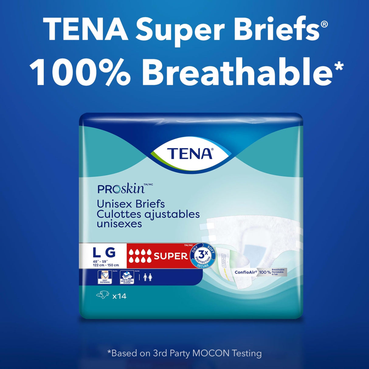 Tena ProSkin Unisex Adult Diapers with Tabs, Maximum Absorbency, X-Large, 48 ct