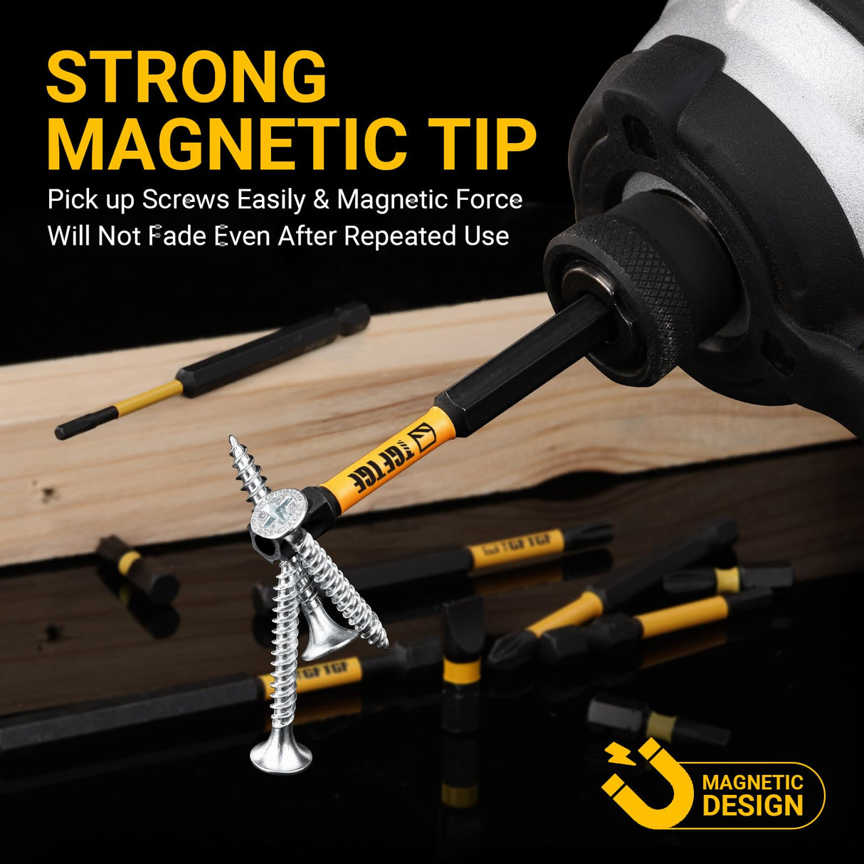 TGFTGF Impact Torx Bit Set 13PCS (TT7-TT40), 3” S2 Steel Security Torx, Tamper Proof Torque Star Bit Set with Magnetic CNC Machined Tips, Impact Screwdriver Bits with Storage Case