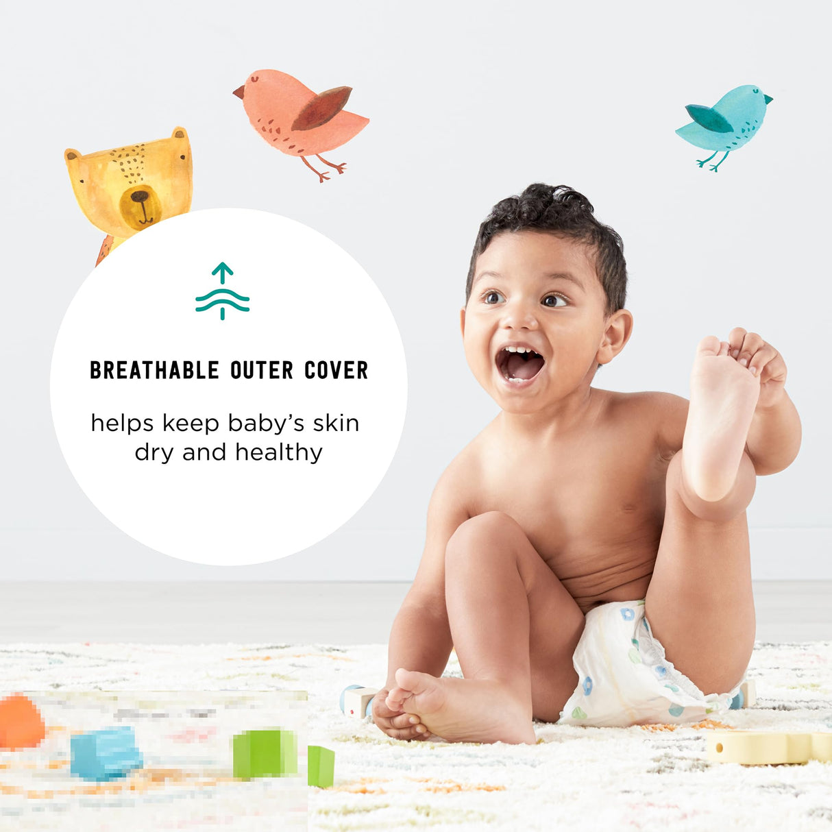 Amazon Brand - Mama Bear Gentle Touch Diapers, Hypoallergenic, Size 4, 148 Count, 4 Packs of 37, White