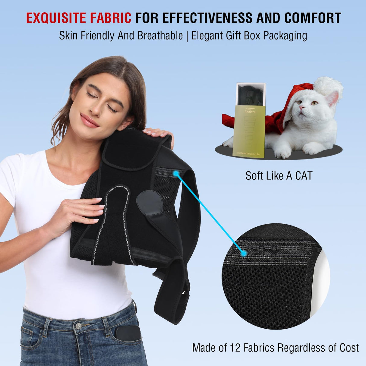 Enthra Back Brace Posture Corrector for Women and Men with Spine Vertical Alignment System, Lower Back Pain Relief, Back Straighter Instant Posture Corrector - Scoliosis