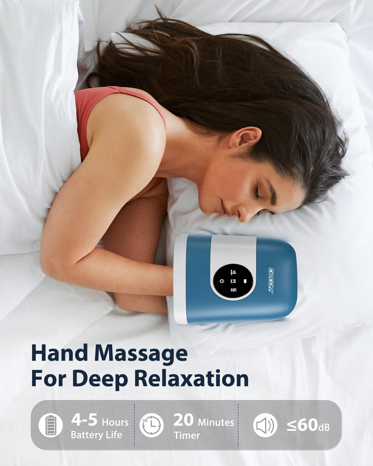 CINCOM Upgraded Hand Massager with Heat and Compression for Arthritis and Carpal Tunnel - Cordless & Rechargeable, Gifts for Women - FSA HSA Eligible