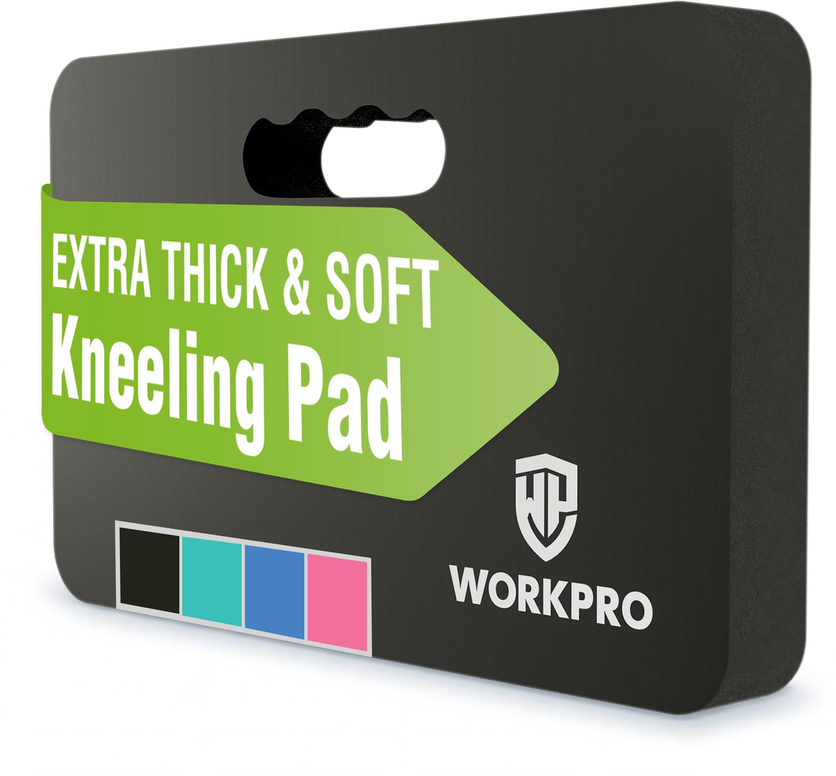 WORKPRO Extra Thick Kneeling Pad, Soft NBR Foam Cushioning for Knee, Large Foam Kneeler Mat for Gardening, Bathing Baby, Exercise, Workout Supplies, 17.5 x 11 x 1.5 in (Black, 1 Pack)