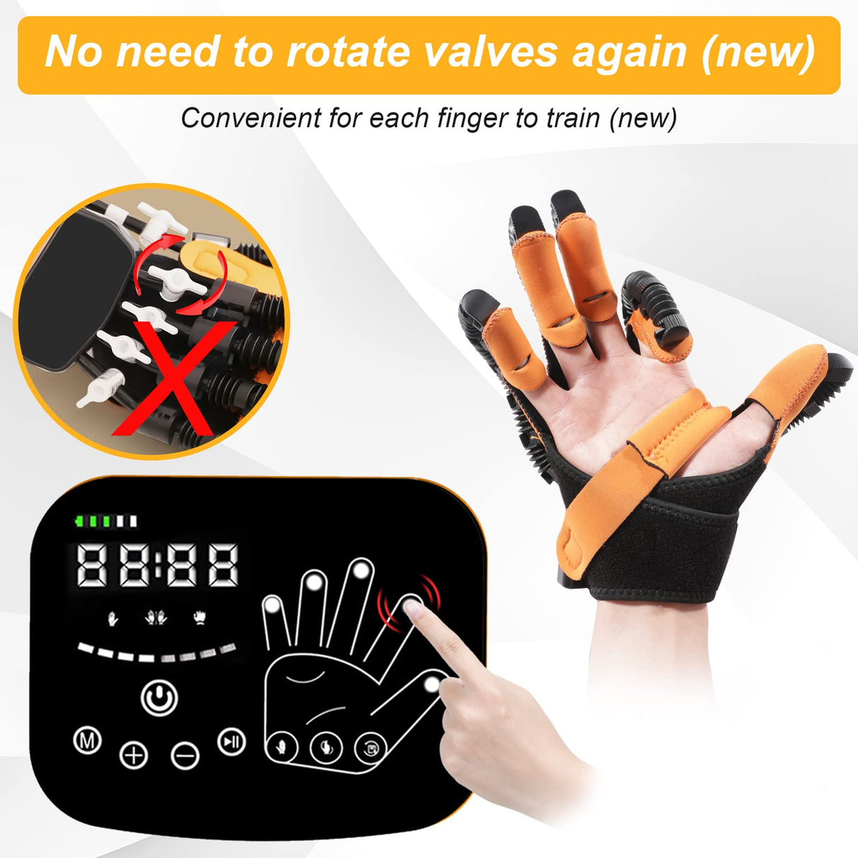 MZU Rehabilitation Robot Gloves Upgrade Hemiplegia Hand Stroke Recovery Equipment,Finger and Hand Function Rehabilitation Trainer For Arthritis Stroke Hemiplegia Patients