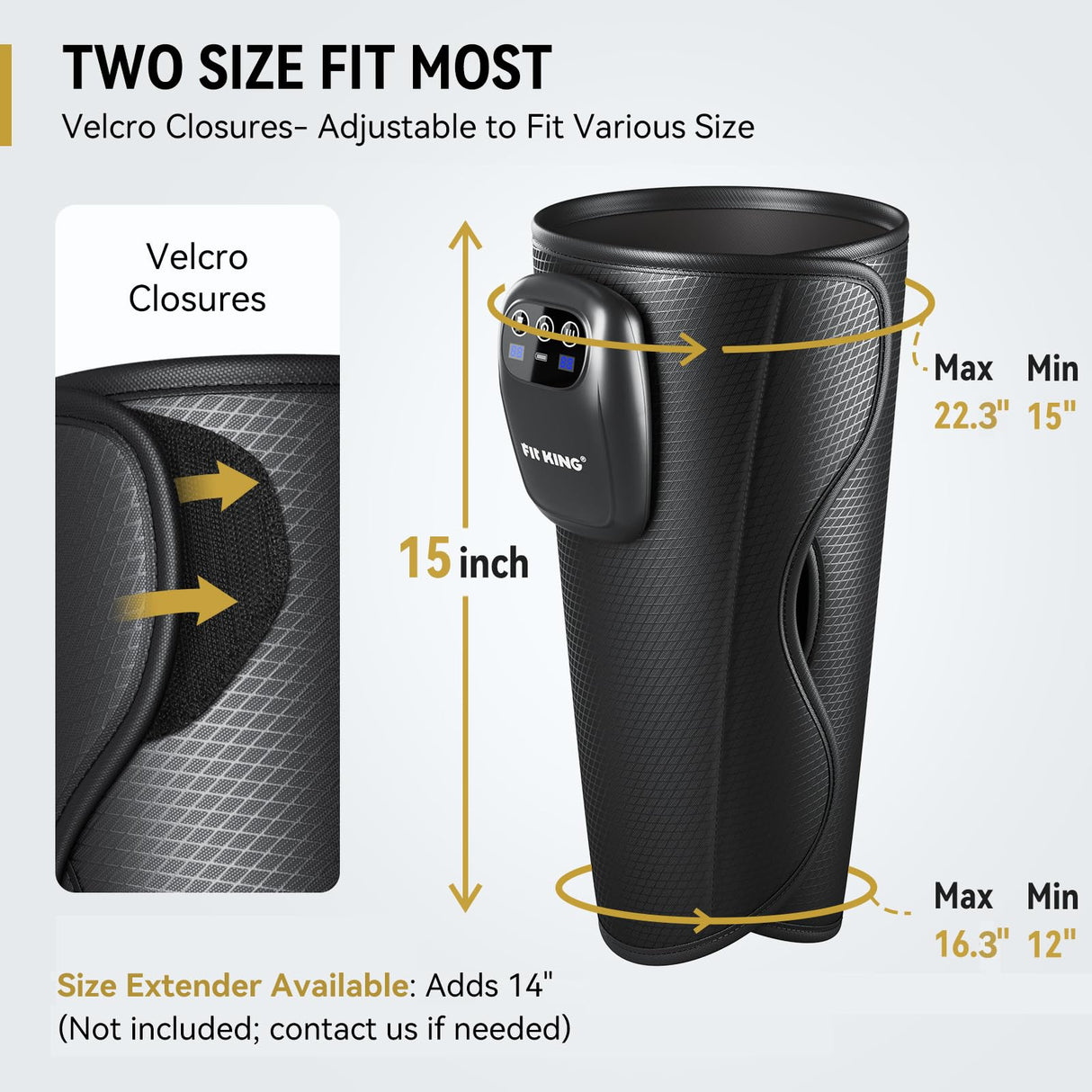 FIT KING Upgraded Cordless Calf Massager for Circulation, Rechargeable Leg Massager for Pain Relief, Relax & Fast Recovery, 3 Modes Intensities,Gift for Mom Dad, Athlete - FSA HSA Eligible