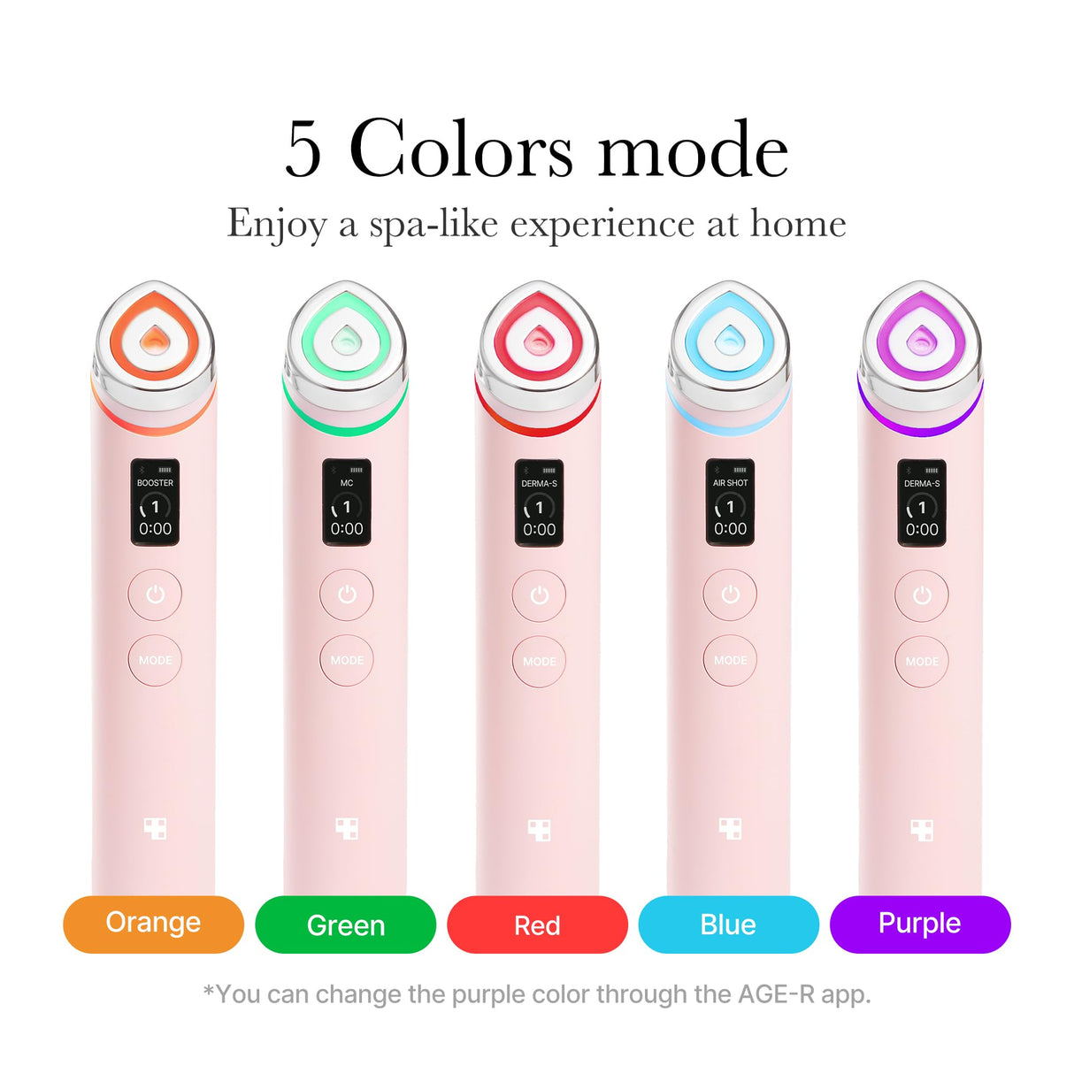 medicube Age-R Booster Pro Pink | 6-in-1 Real Glass Glow Beauty Massager | Looking Glass Skin | Korean Skin Care