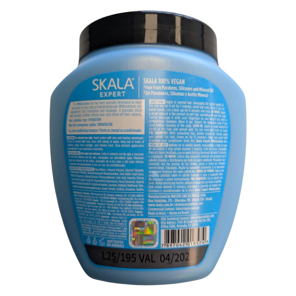 SKALA Hair Type 3ABC Mais Cachos - More Curls Eliminate Anti Frizz, For Curly Hair 2 in 1 Conditioning Treatment Cream and Cream To Comb - 35.2Oz