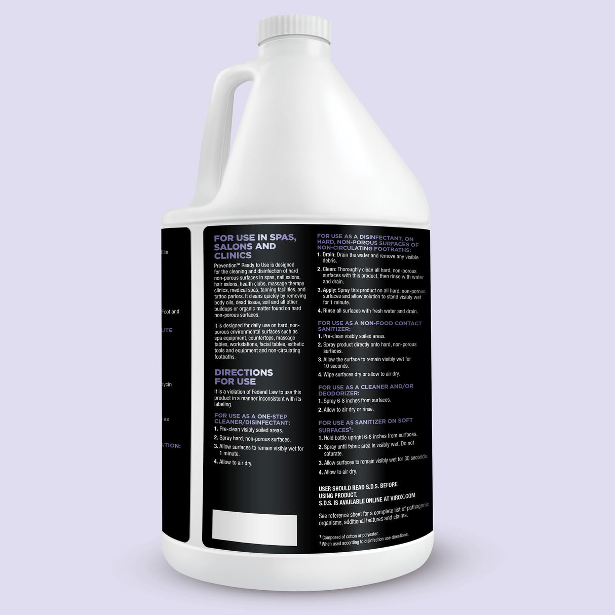 Prevention Ready-To-Use Disinfectant Cleaner – Surface Disinfecting & Cleaning Solution for Salons, Spas, Clinics – Hospital Grade, Gallon Refill – 1 Gallon (1 Pack)