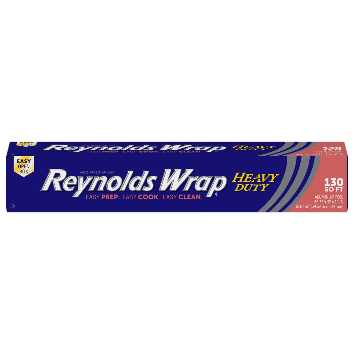 Reynolds Wrap Heavy Duty Aluminum Foil Roll, 12 Inch Wide, 130sq ft