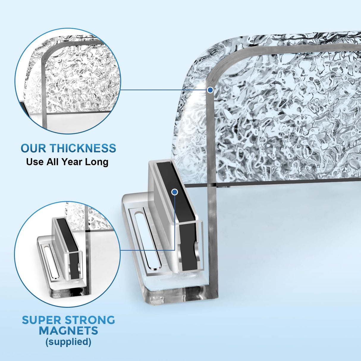 9”-15.5” Adjustable Magnetic Air Deflector with Unique Surface for Sidewall, Ceiling Registers and Vents (4 Pack)