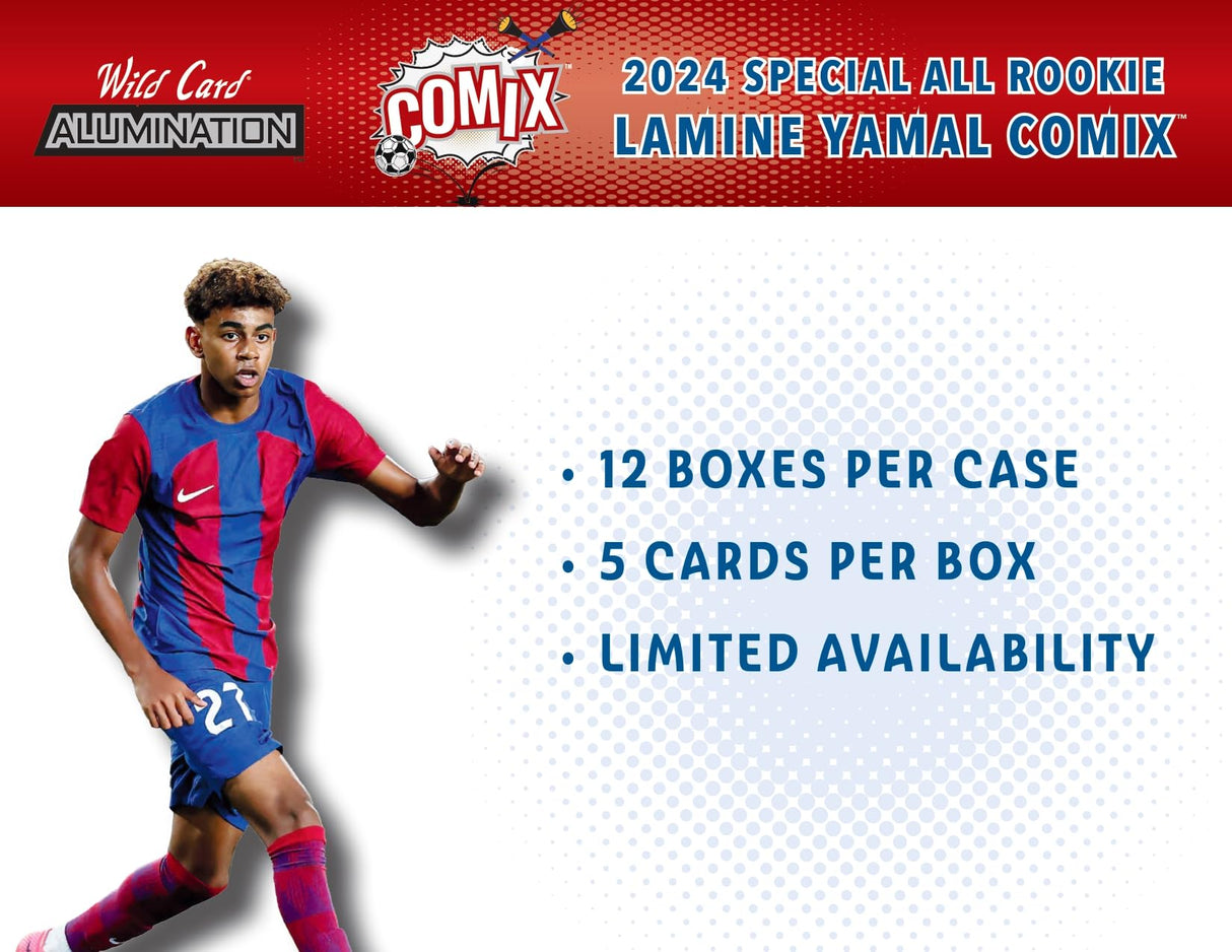 2024 Wild Card Alumination Lamine Yamal Rookie Comix Hobby Trading Card Box (5 Encases Autographs)