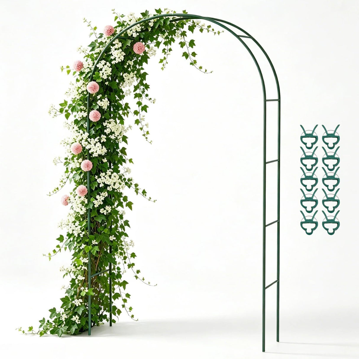 Kelived Metal Garden Arch Trellis for Climbing Plants Outdoor, Garden Arbors and Arches, Wedding Arch Frame Archway, Christmas Party Decoration