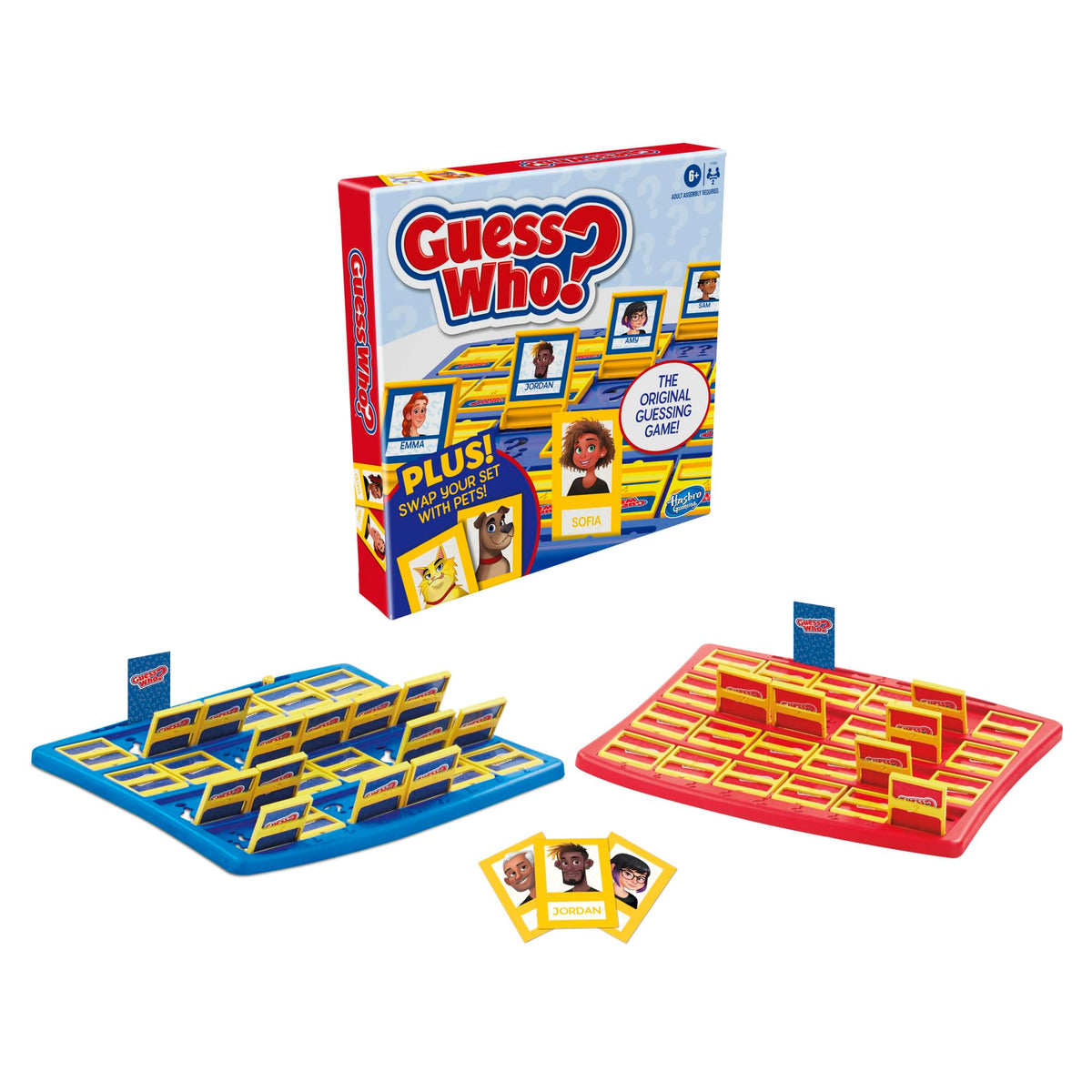 Hasbro Gaming Guess Who? Plus Board Game with People & Pet Cards