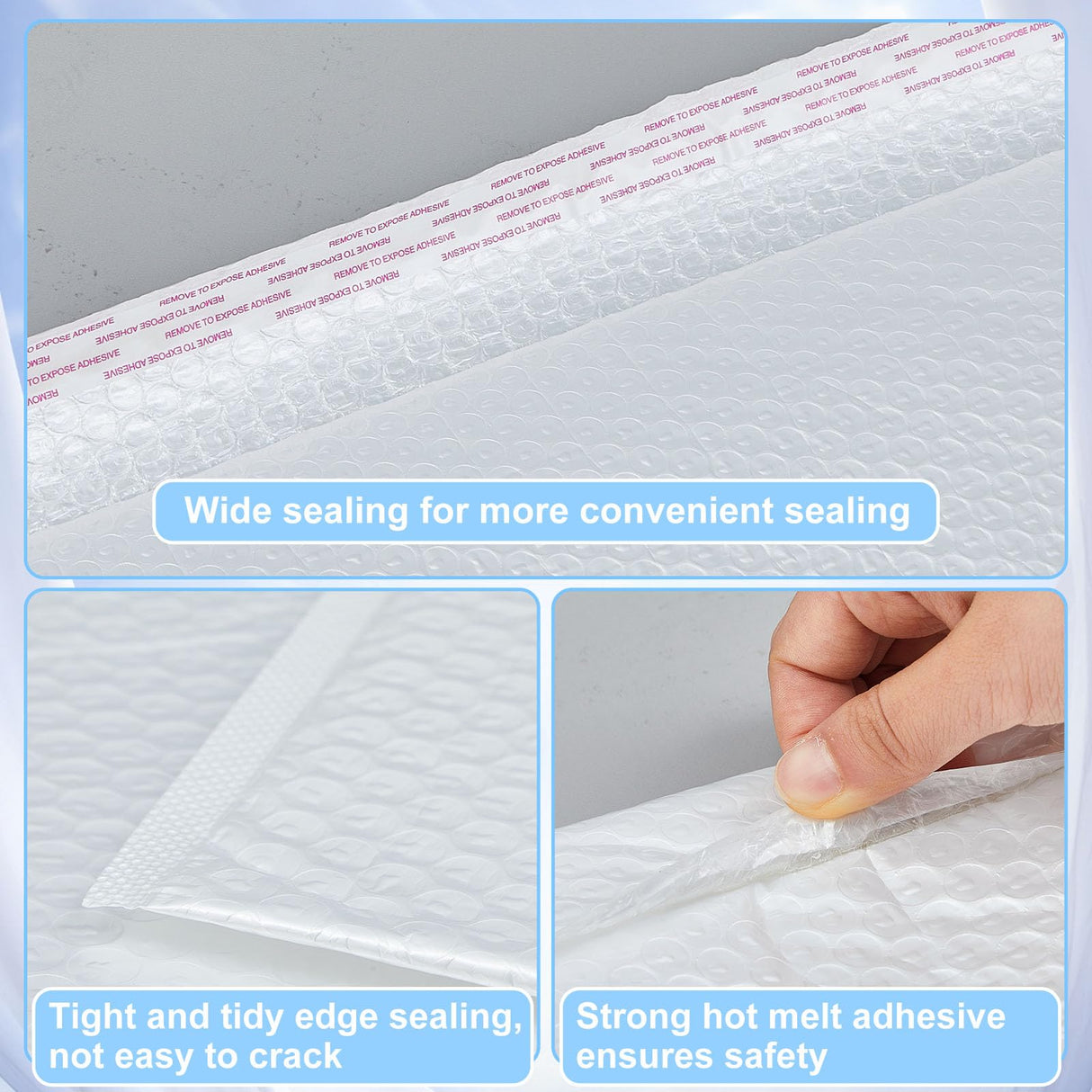 Ireer 20 Pack Extra Large 14 x 19" Bubble Mailers Poly Padded Envelopes Cushioned Mailing Envelopes Bubble Padded Mailers Self Adhesive Waterproof Shipping Bags for Business Christmas Gift Packaging