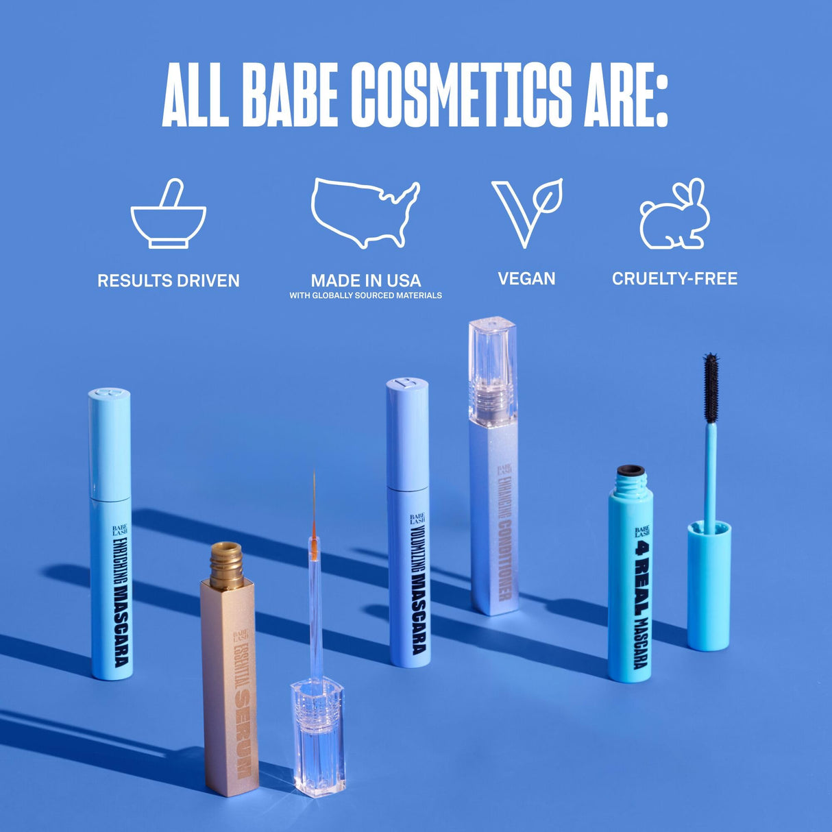 Babe Original Eyelash Serum for Natural, Fuller & Longer Looking Eyelashes - Lash Serum Hydrates Lashes for Lash, Brow & Lash Extensions - 4mL