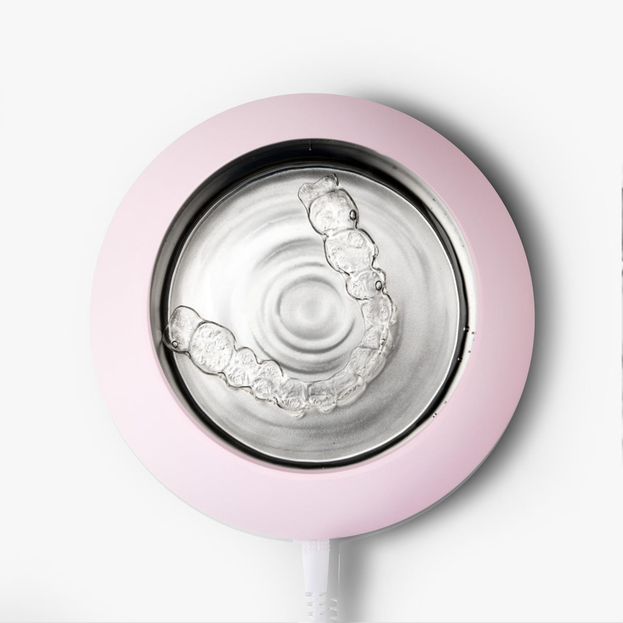 Zima Dental Pod | Rose Pink | Ultrasonic Retainer Cleaner Machine | Aligner, Nightguard, Mouth Guard, Denture Cleaner | Oral Dental Care FSA HSA Approved