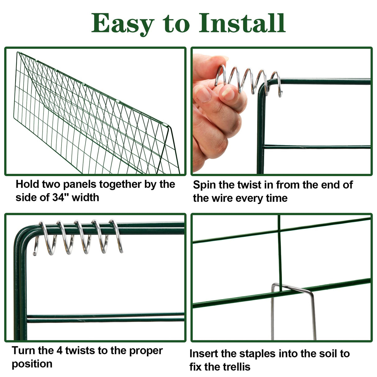 Kyrieval 48" Hx 18" L Cucumber Trellis for Garden A Frame Plant Support for Raised Bed, Outdoor Indoor Plant Garden Trellis for Climbing Plants