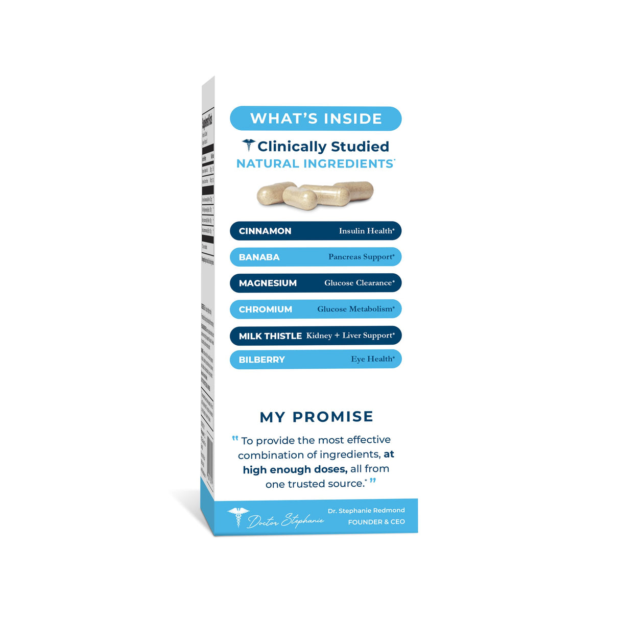 Blood Sugar 24 Hour - 6 in 1 Formula with Cinnamon, Banaba, Chromium, Milk Thistle, & More - Once Daily Supplement