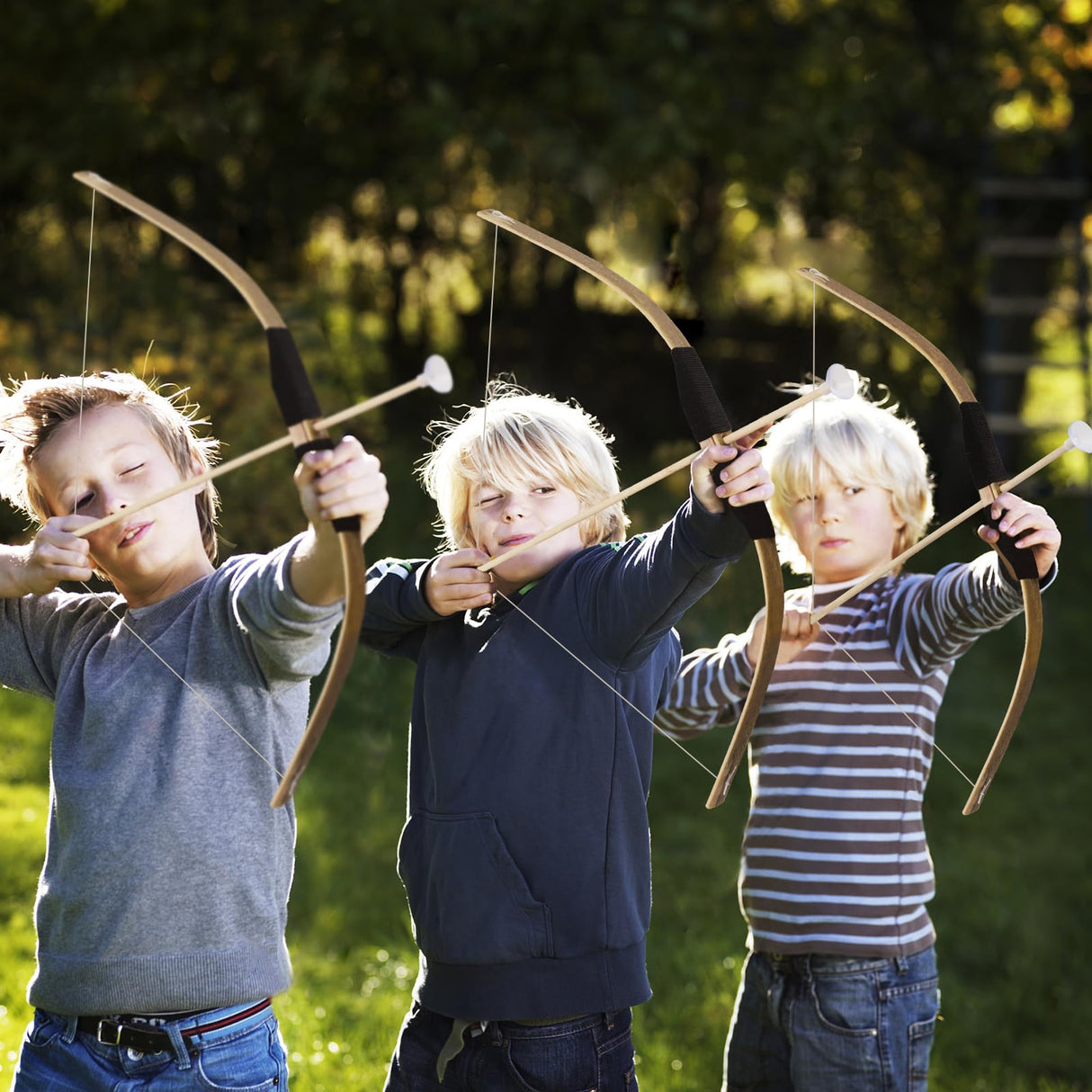 Kids Bow and Arrow Set, 24 Inch Archery Set Handmade Wooden Toy Bow and Arrow Gifts for Kids Boys Girls - Perfect for Birthdays Christmas Halloween, Cosplay Game Costume Prop Play