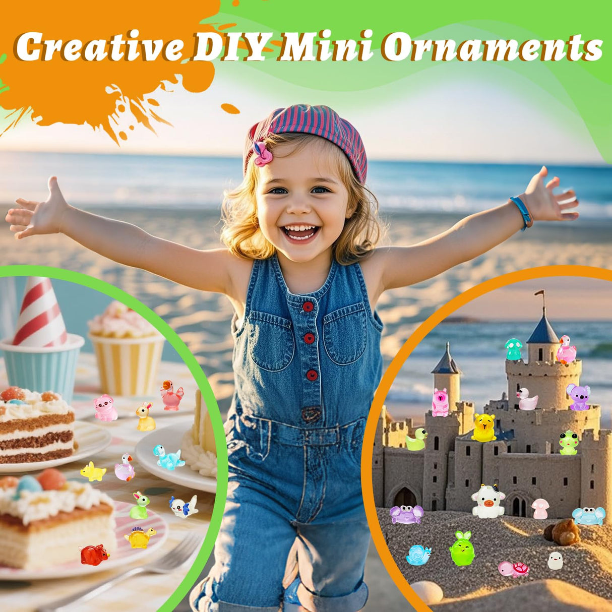 Meediock 150 Pcs Mini Resin Animals Variety Pack Tiny Animals Miniature Figures Luminous Figurines for Dollhouse Micro Landscape Aquarium Potted Fairy Garden DIY Decor