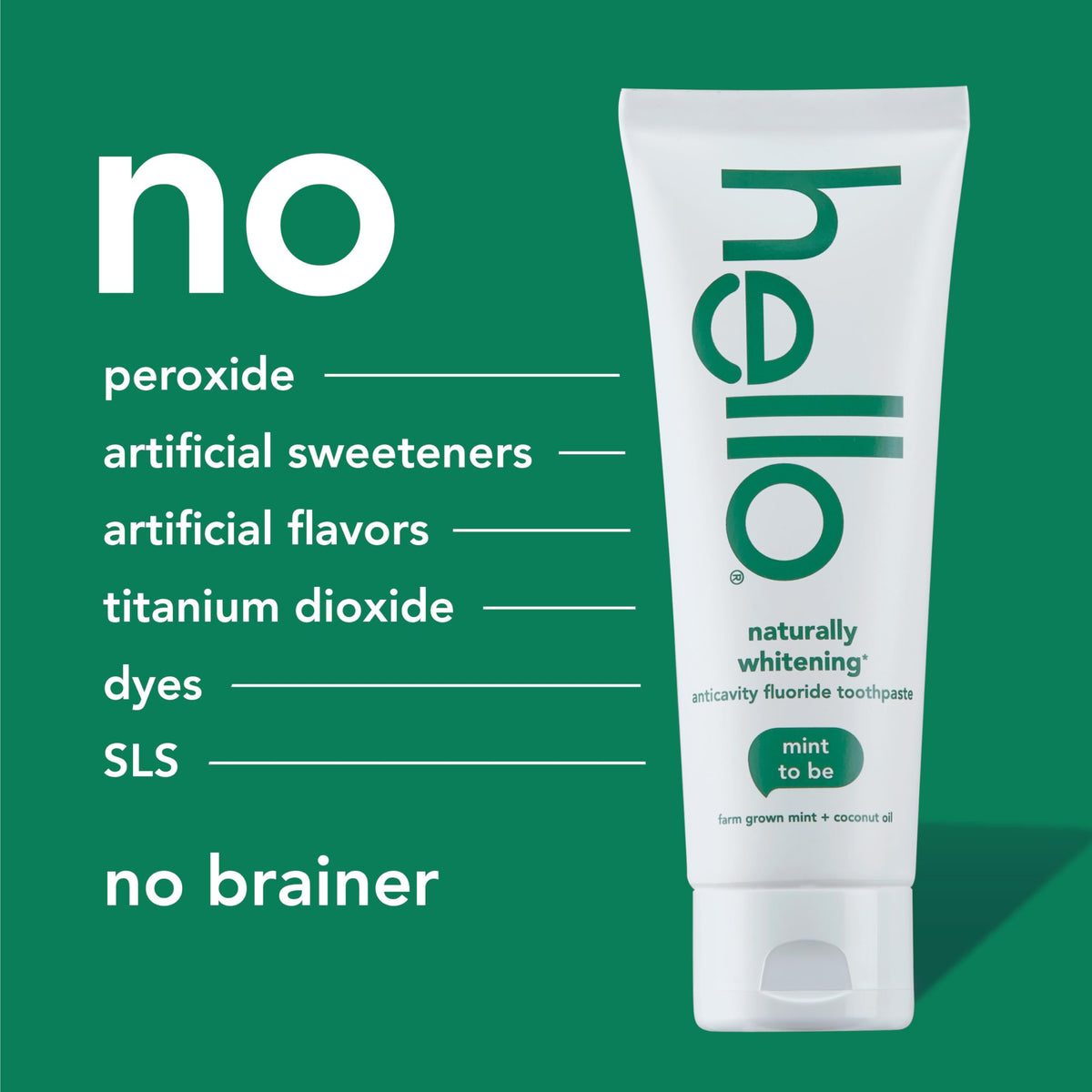 hello Naturally Whitening Toothpaste with Fluoride, Mint, 3 Pack, 5 oz