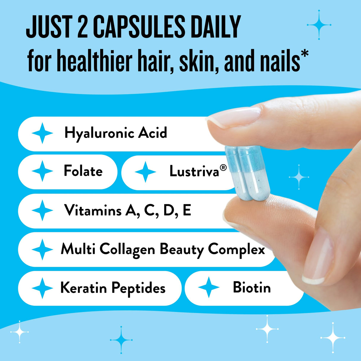 Legendairy Milk Mane Event™ - Hair Skin and Nails Vitamins with Collagen Peptides, Biotin & Lustriva® - Hair Vitamins for Women - Supplement Promotes Hair Growth for Thicker & Fuller Hair