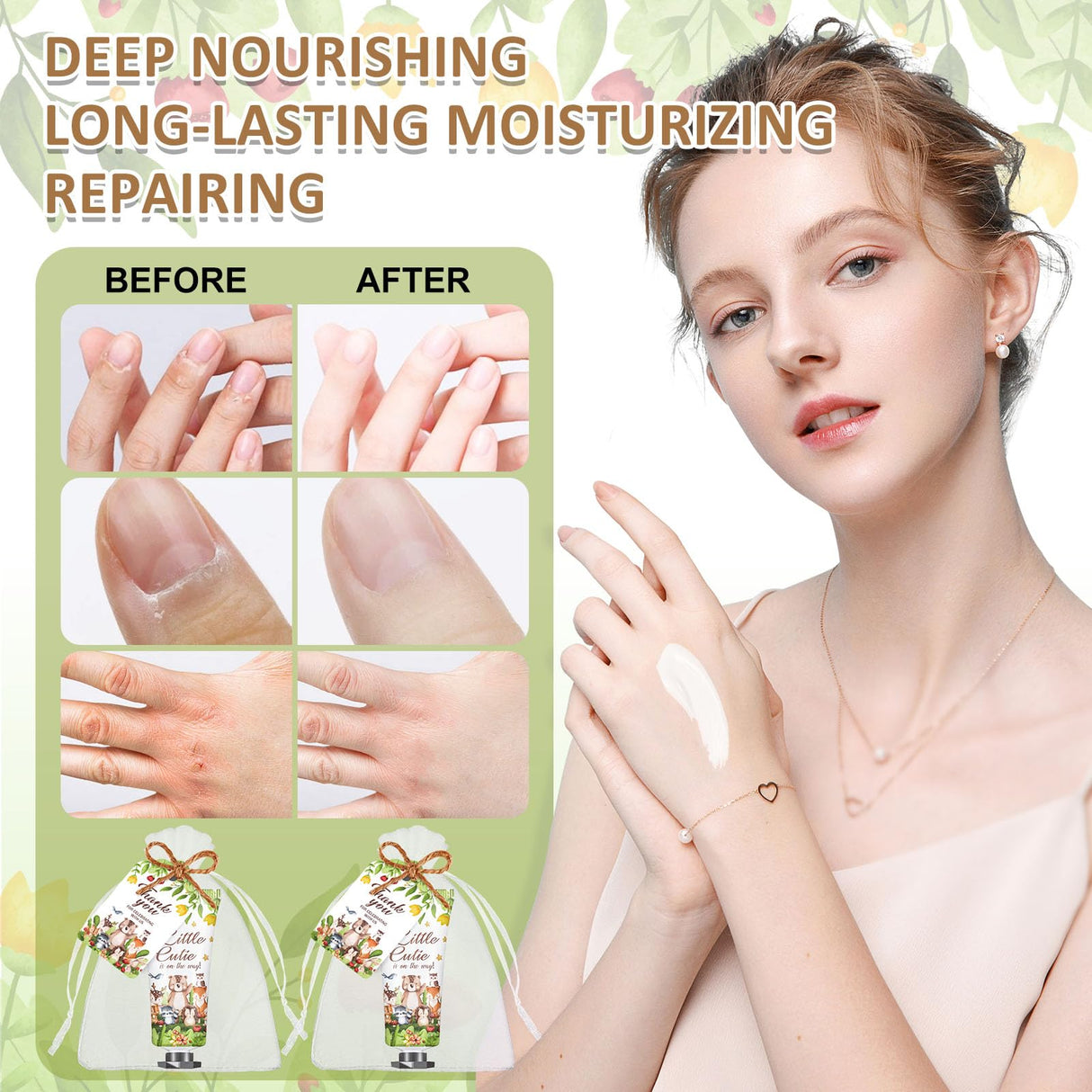 60 Sets Baby Hand Cream, Party Favors & Gifts for Guests, Bridal Shower, Travel Size Hand Lotion Bulk for Wedding, Thank You Gifts & Christmas Holiday Animals