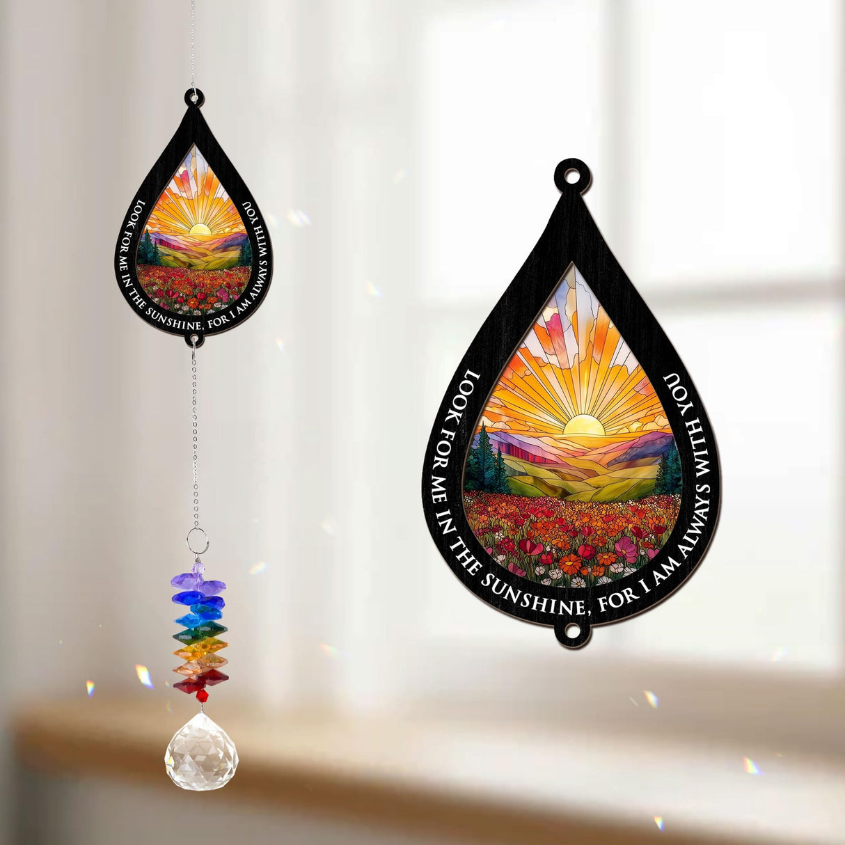 GIFTELIX Suncatcher Look for Me in The Sunshine - Sympathy Gift for Loss of Loved One - Grief Gifts - Heaven Funeral Keepsake - Gift for Women Daughter Friend Sister