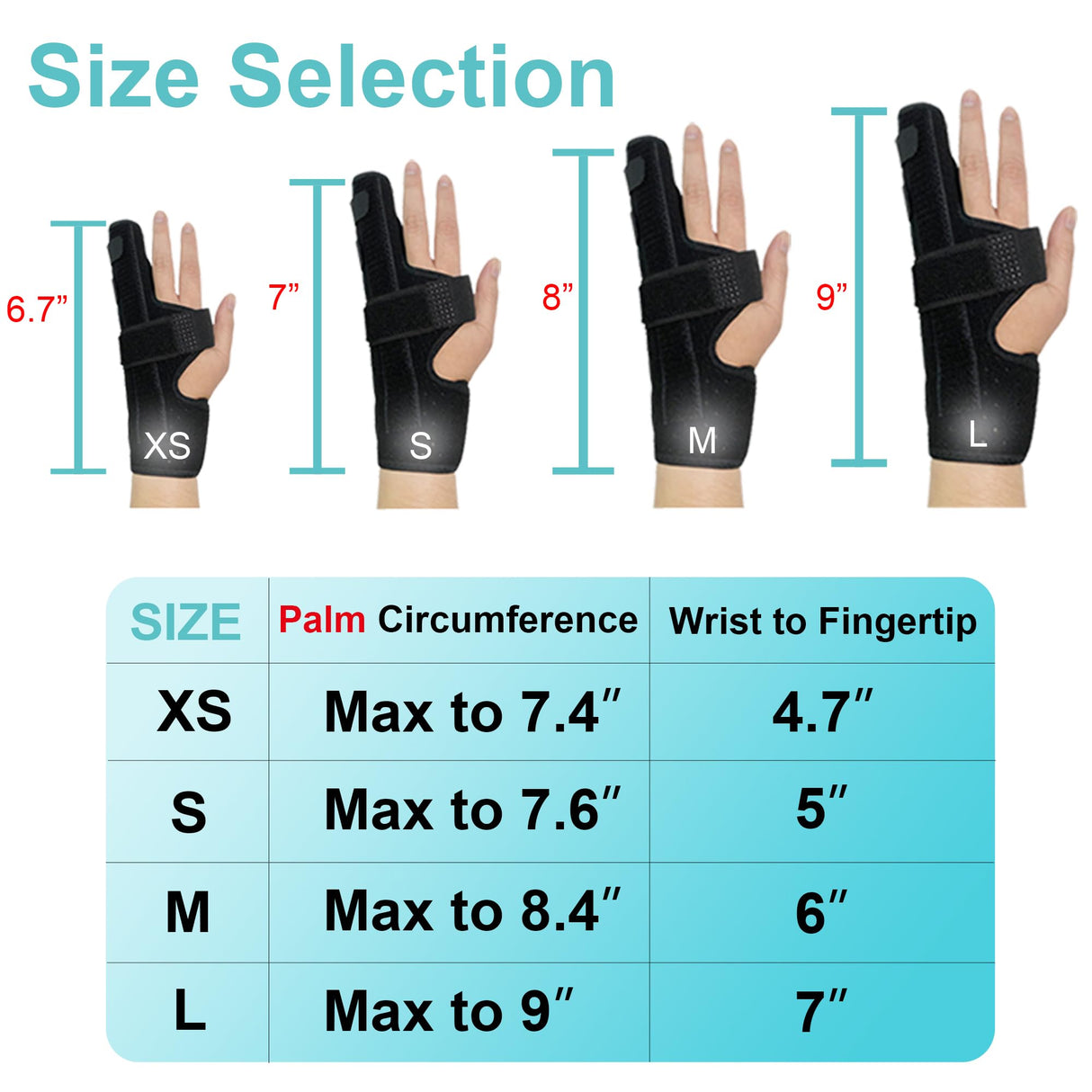 GenetGo Boxer Break Metacarpal Splint Brace - 4th or 5th Finger Splint Support (Large/X-Large)