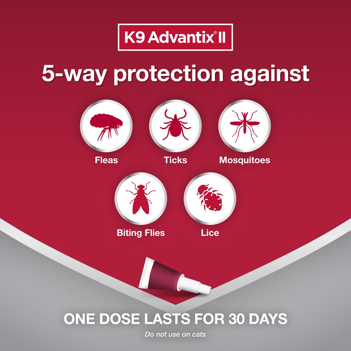 K9 Advantix II XL Dog Vet-Recommended Flea, Tick & Mosquito Treatment & Prevention | Dogs Over 55 lbs. | 2-Mo Supply