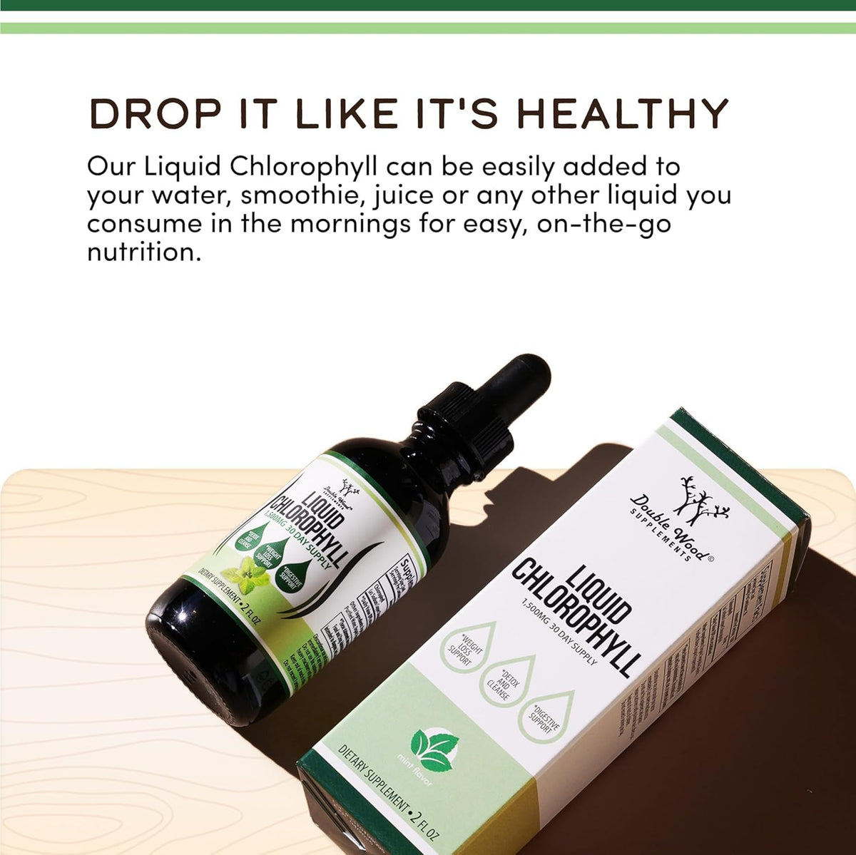 Liquid Chlorophyll Drops, Peppermint Flavored, 2 fl oz