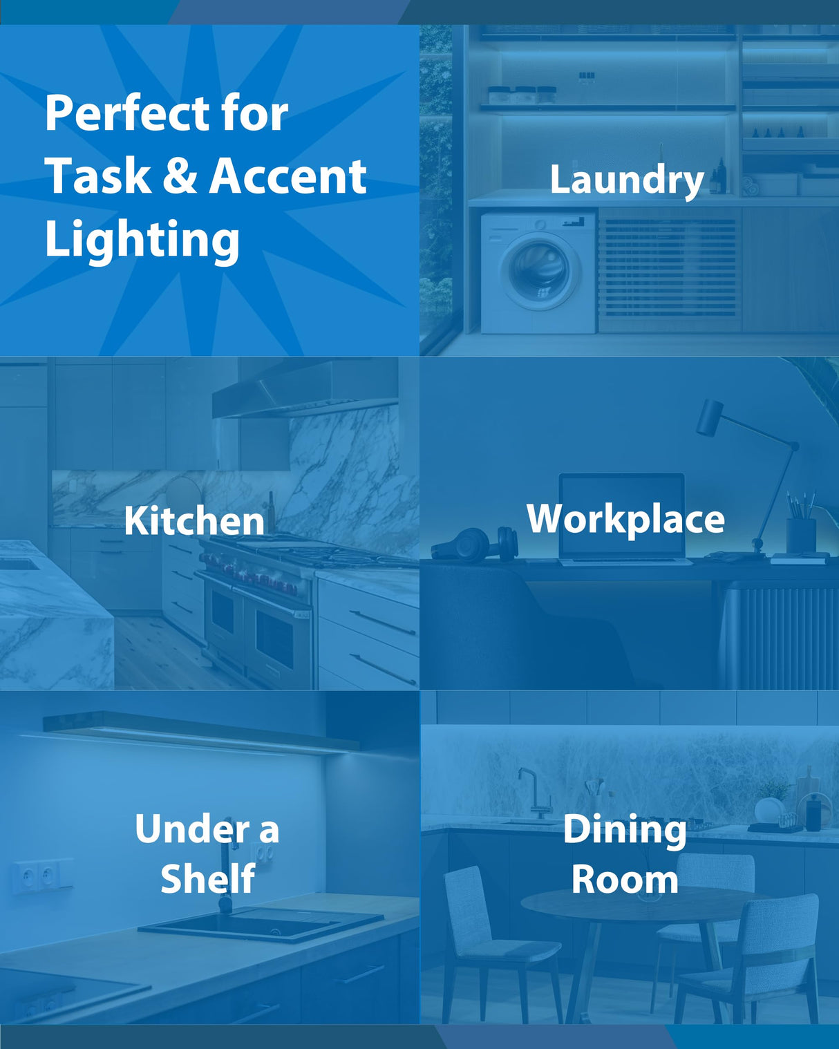 12” LED Direct Wire Under Cabinet Light with On/Off Switch - Dimmable LED Lights for Kitchen - Selectable CCT 2700K-5000K, 340-360 Lumens, 5W - UCB Hardwired Under Cabinet Lighting by NICOR Lighting