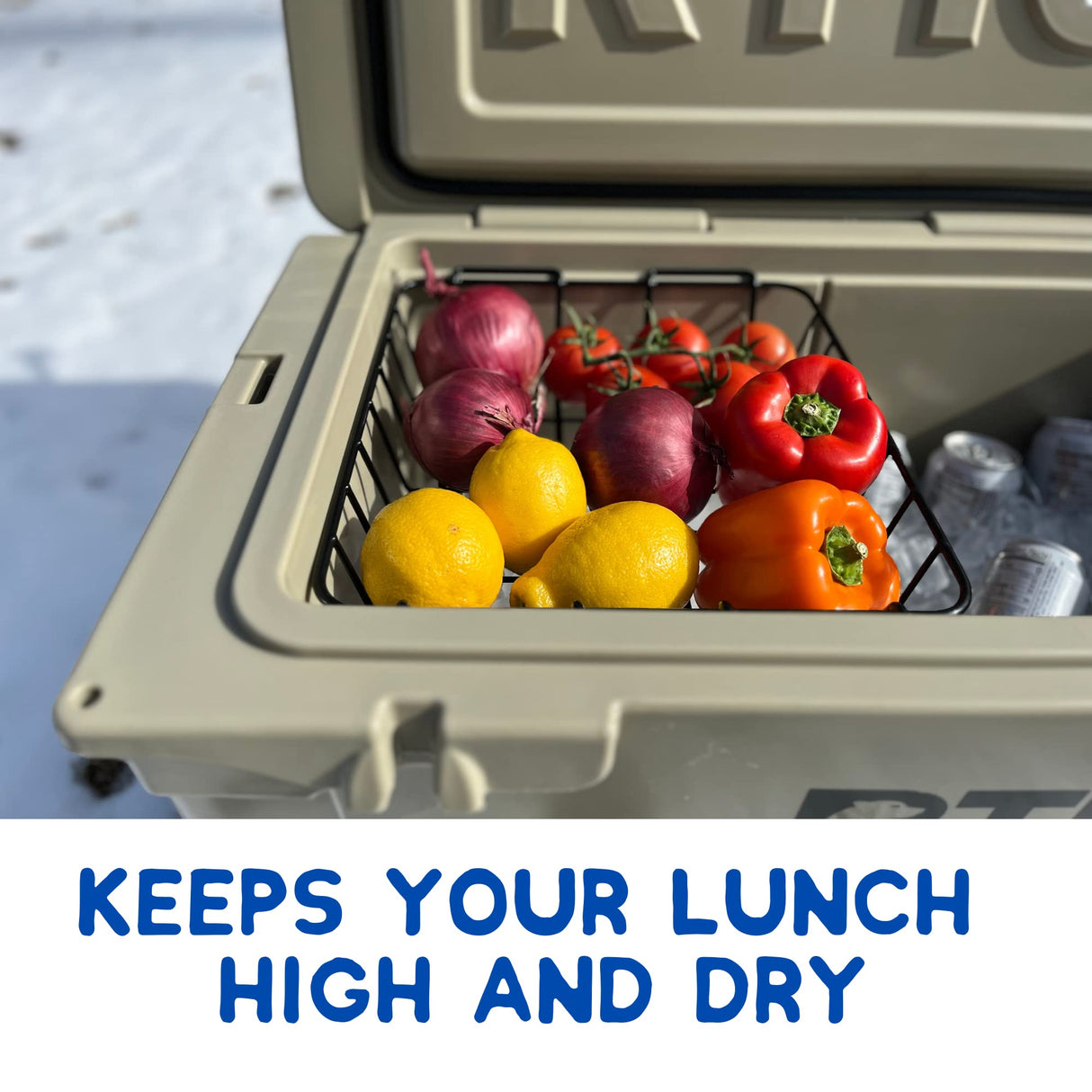 Cooler Basket for RTIC 65 Qt - Compatible with Dividers and other RTIC Cooler Accessories