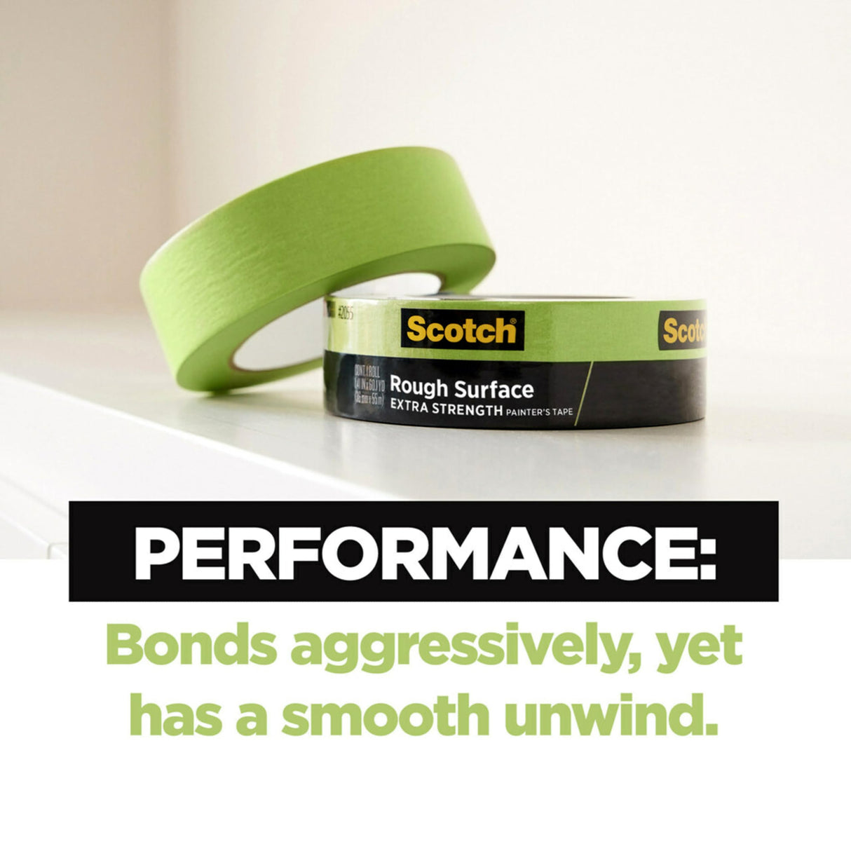 Scotch Painter's Tape 2060-1A 2060 Masking Tape, 1-Inch by 60-Yard, Green, 4 Pack
