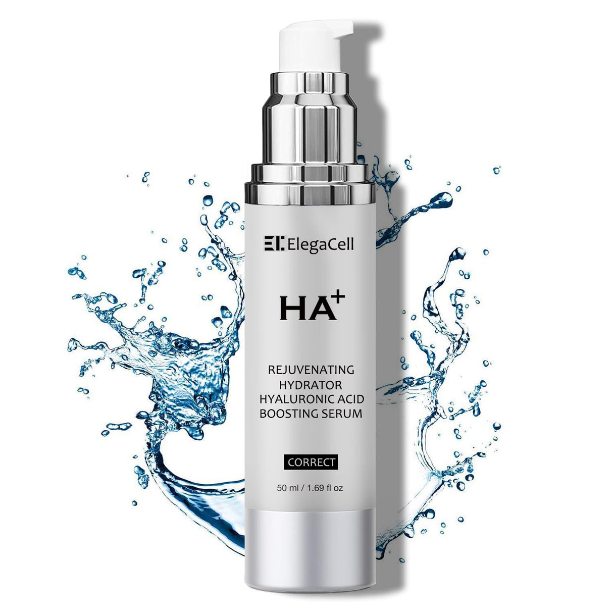 HACIRFE ElegaCell HA+ Rejuvenating Hydrator Skin Hyaluronic Acid Boosting Serum for Face, 1.69 oz Pump,Smooth Fine Lines and Wrinkles,Promotes 24-Hour Moisturization