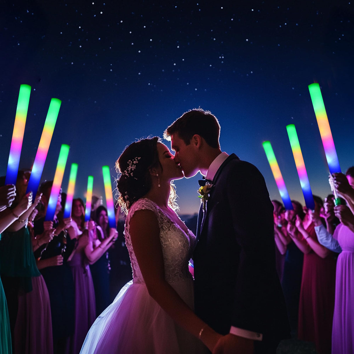 GDHZWTMY 36 Pcs LED Foam Glow Sticks Bulk,Glow in The Dark Party Supplies,Foam Light Up Sticks 3 Modes of Color Flashing for Birthday,Wedding,Raves,Carnival,Halloween Christmas,New Year,Concert